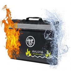 Fireproof and Waterproof Money and Important Documents Bag - Fire Protective Storage for Valuables with Double Closure and Reflective Band